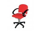 Fotel fryzjerski MILLA firmy Panda w kolorze jasno czerwonym 